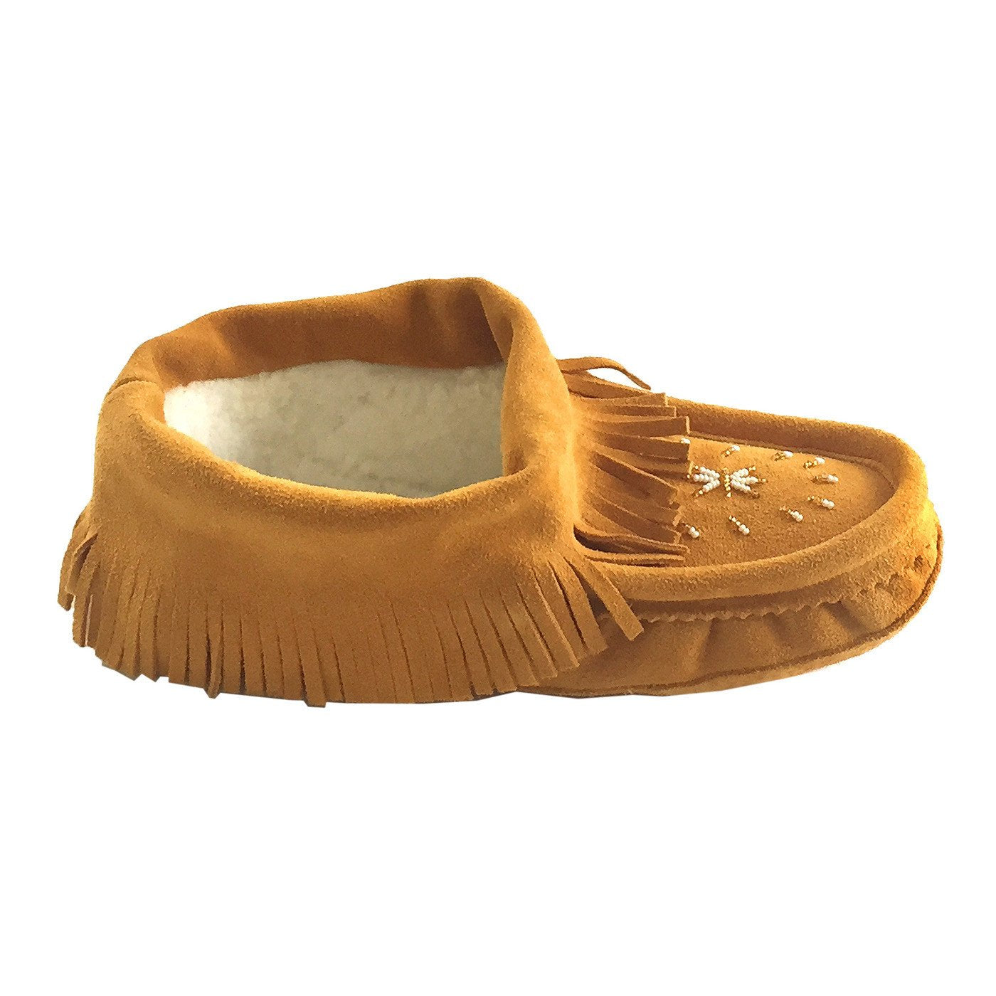 Women's Suede Fringed Lined Moccasins