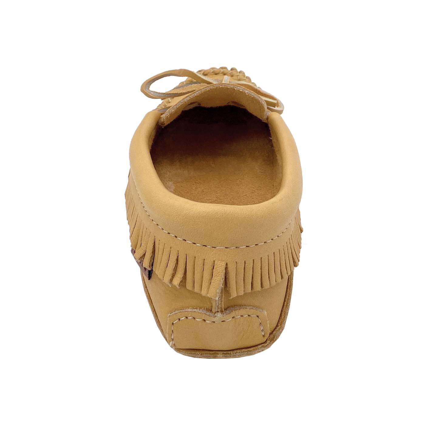 Women's Moose Hide Leather Fringed Moccasins