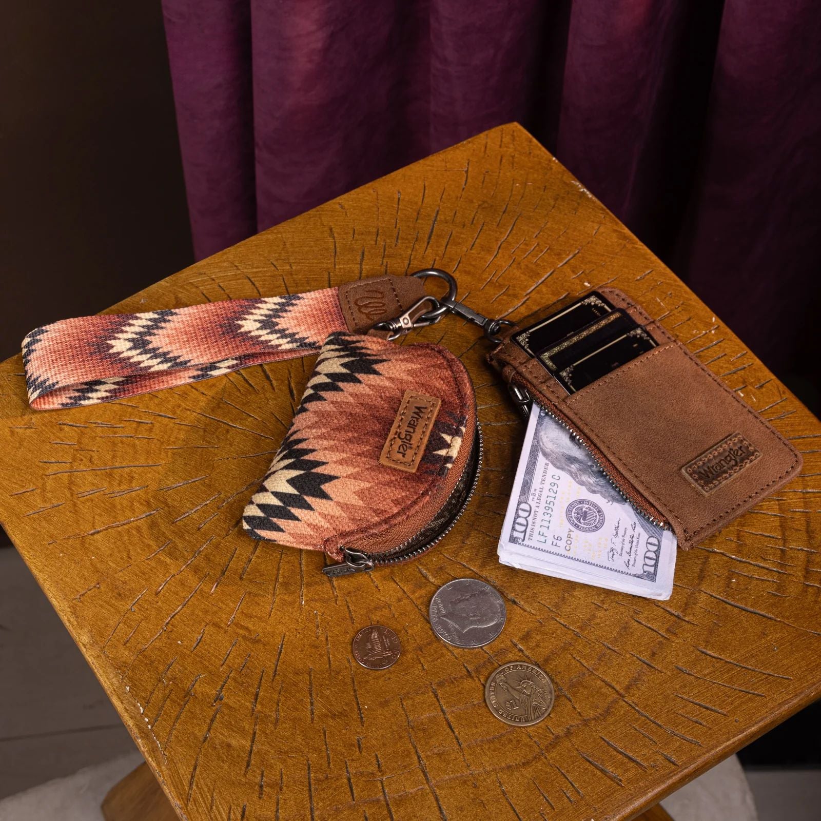 Southwestern Dual Pouch Wristlet