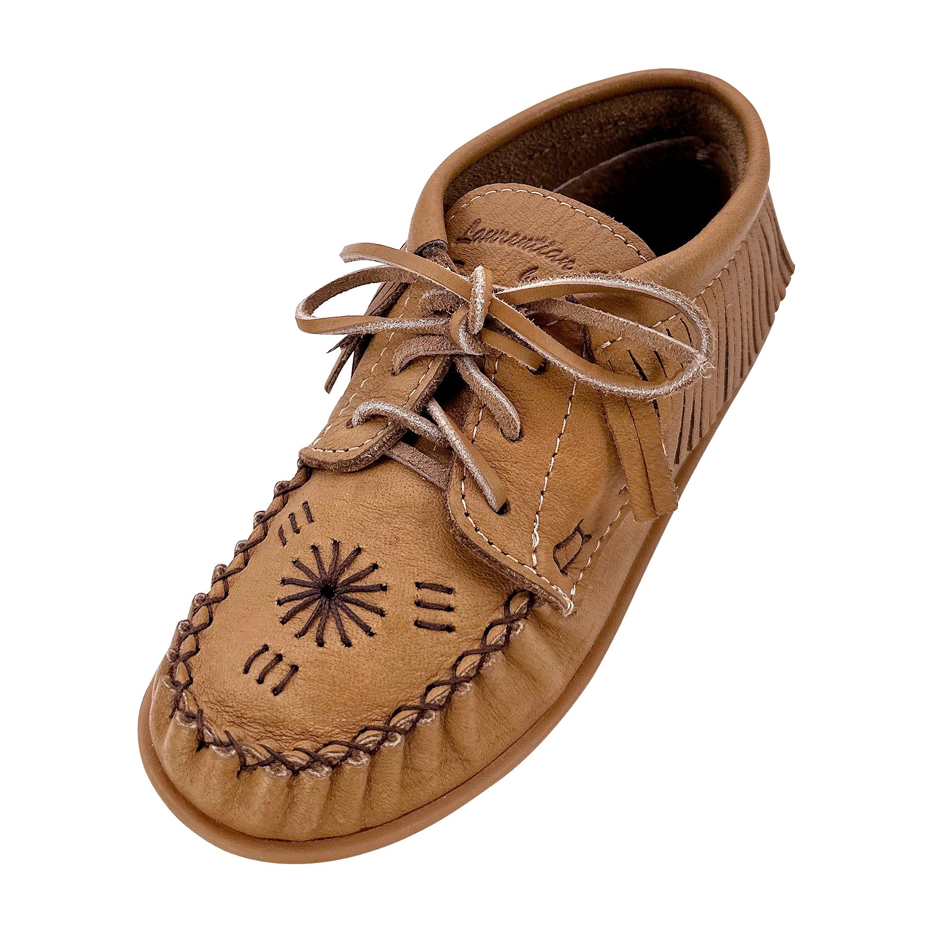 Women's Embroidered Leather Fringed Moccasin Shoes