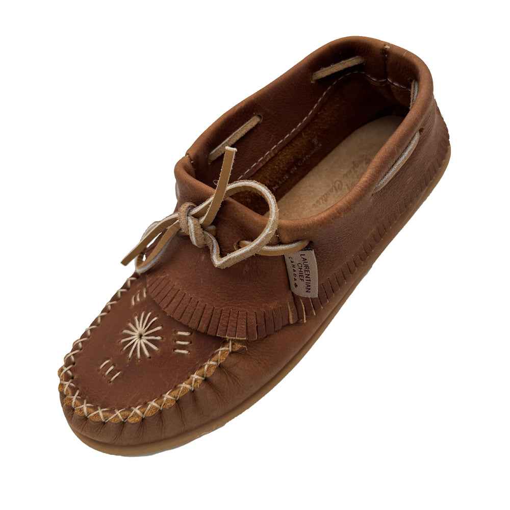 Women's Velva Papoose Style Leather Ankle Moccasin Shoes