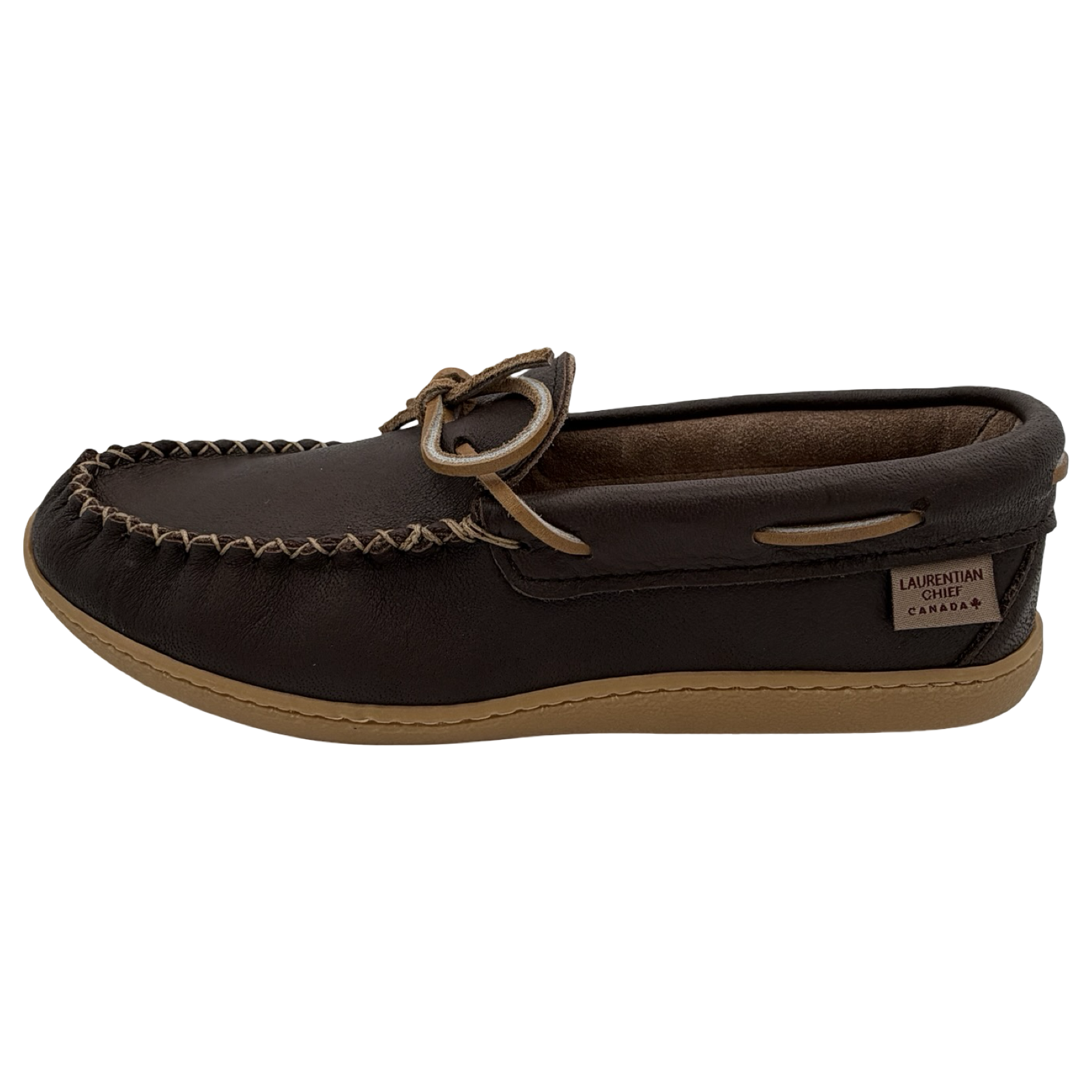 Men's Wide Moose Hide Leather Memory Foam Moccasin Shoes