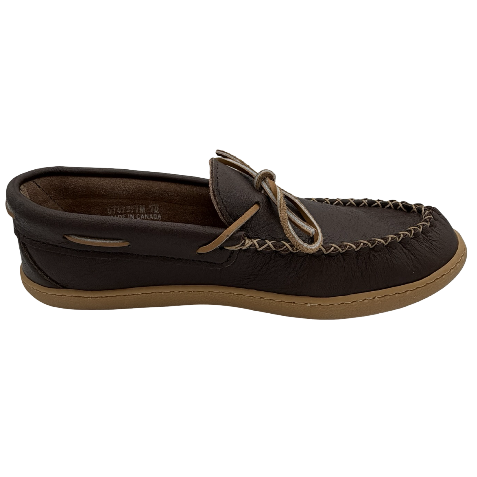 Men's Wide Moose Hide Leather Memory Foam Moccasin Shoes