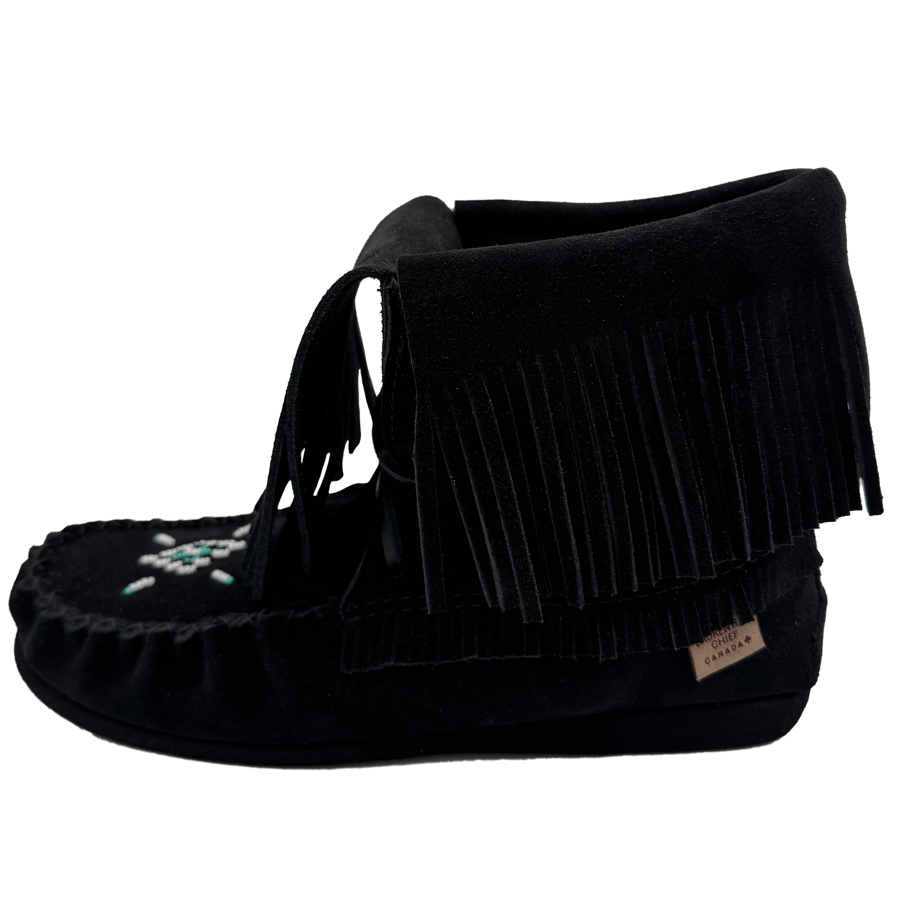 Women's Black Inca Moccasin Boots