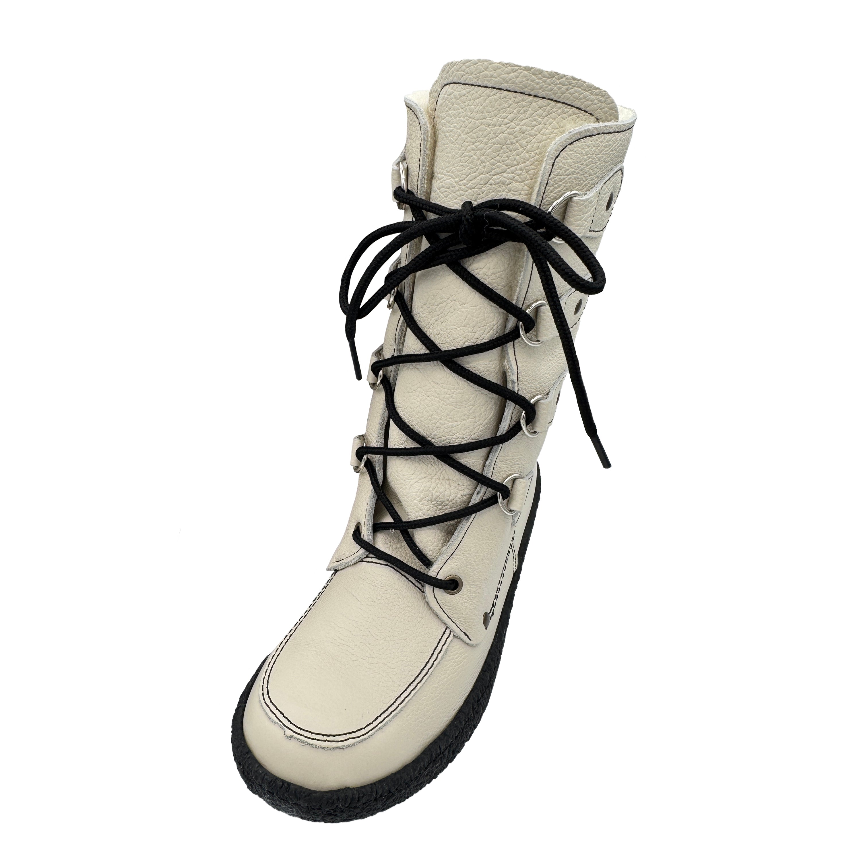 ミンギュ　winter 100% Canadian Made Women's Lined Anika Winter Mukluks Saute Mouton
