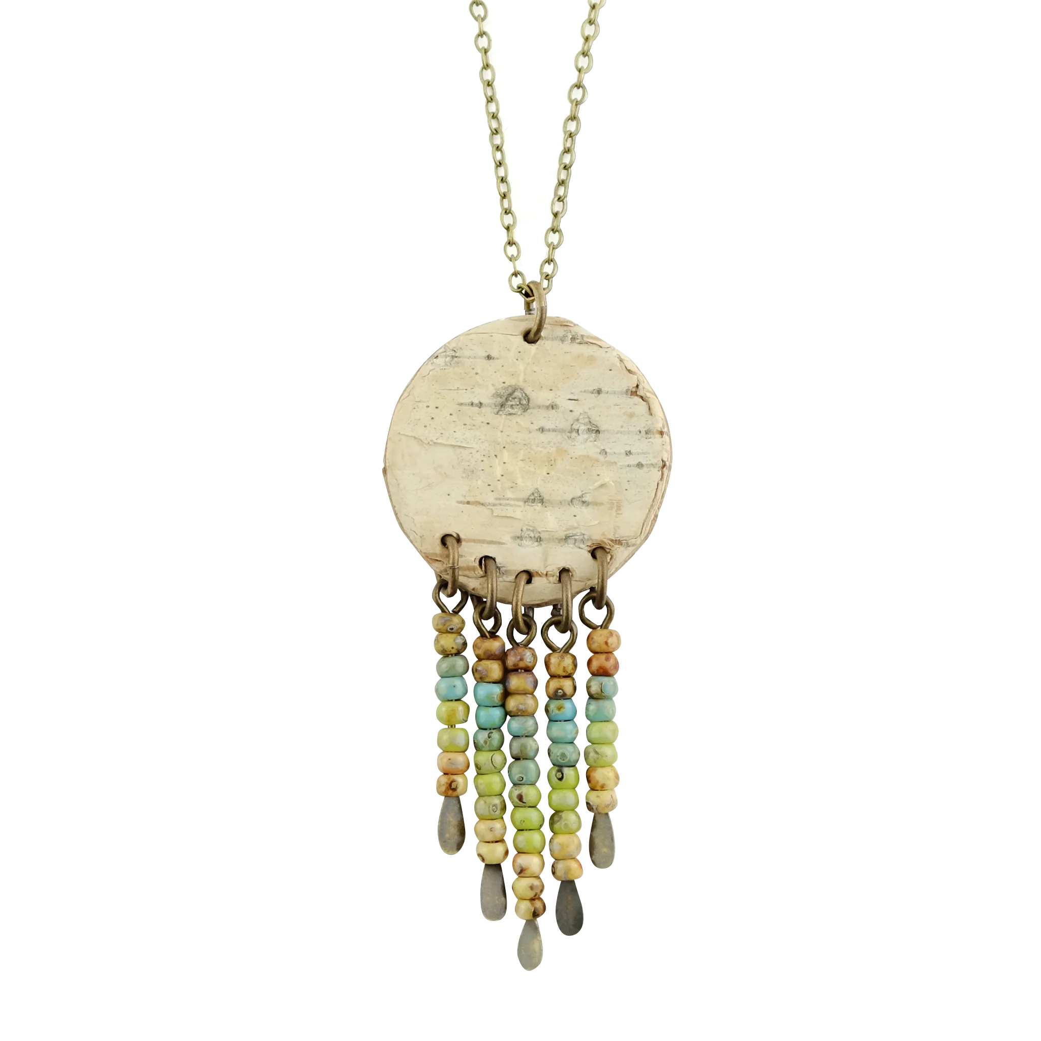 Birch Bark Pendant Necklace