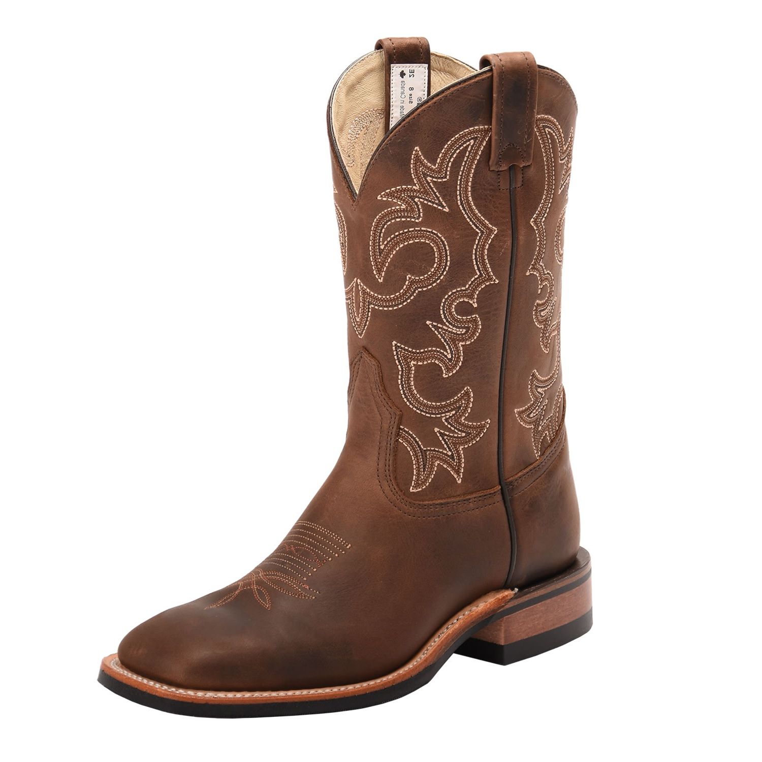 Men's Leather Brahma Roper Cowboy Boots