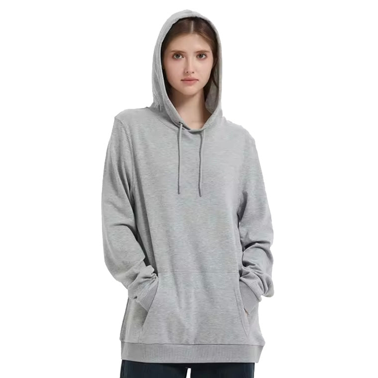 EMF Shielding Silver Fibre Cotton Blend Pullover Hoodie
