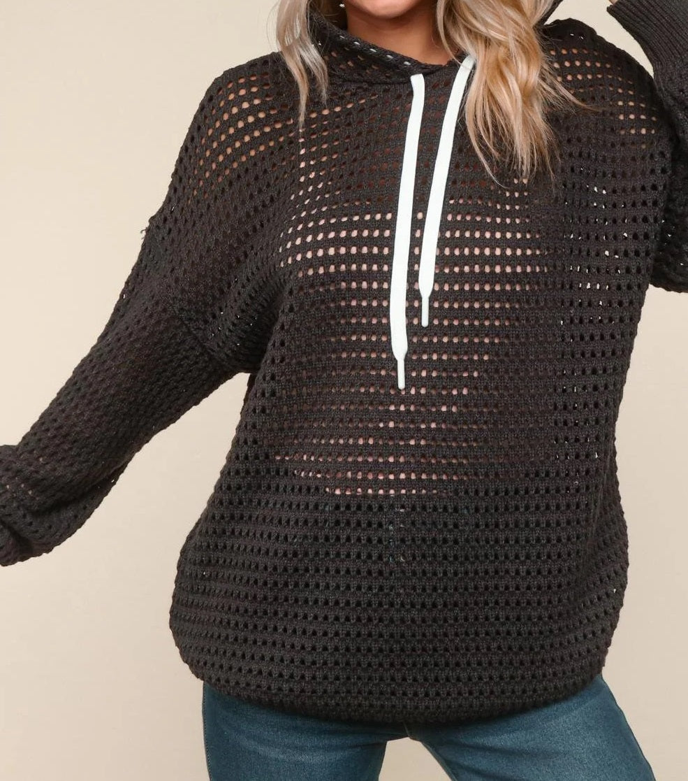 Women's Fishnet Pullover Hoodie
