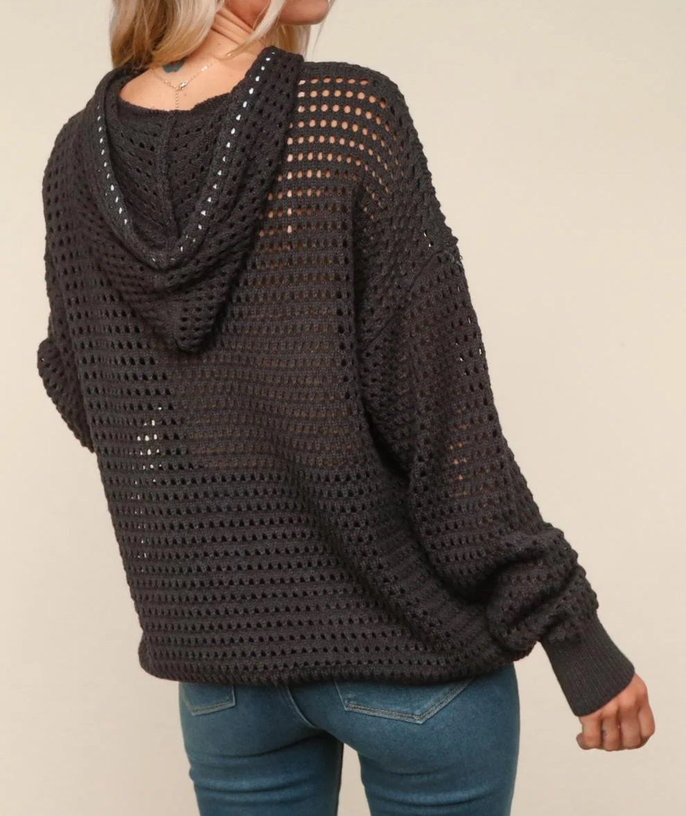 Women's Fishnet Pullover Hoodie