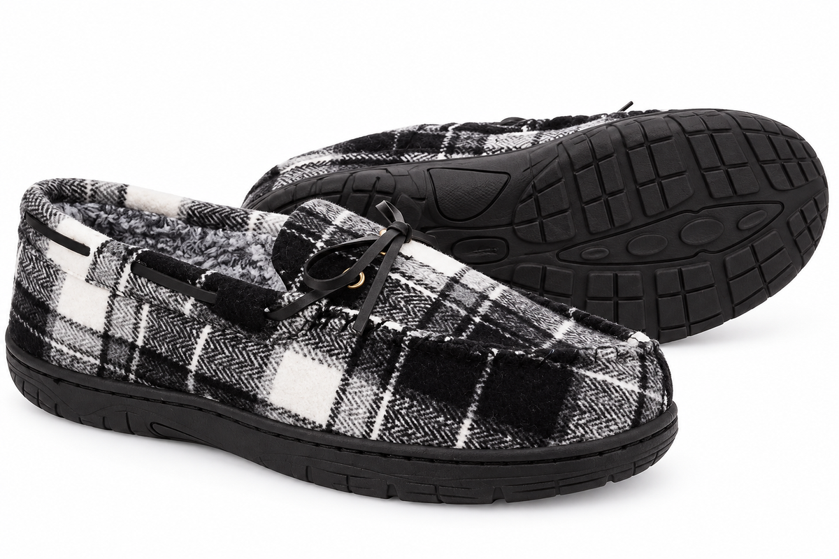 Men's IGOR Tartan Moccasin Slippers - FINAL CLEARANCE - Buy 2, Get 1 FREE