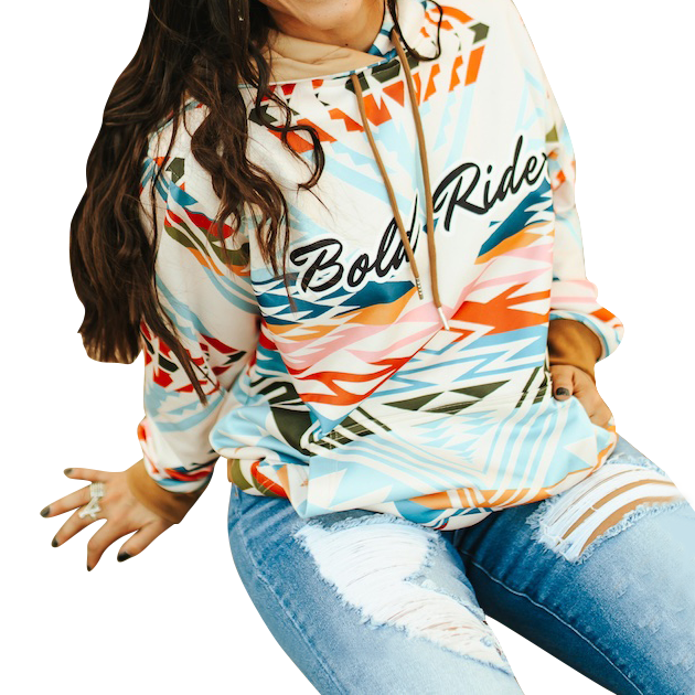 Women's Bold Rider Printer Drawstring Hoodie