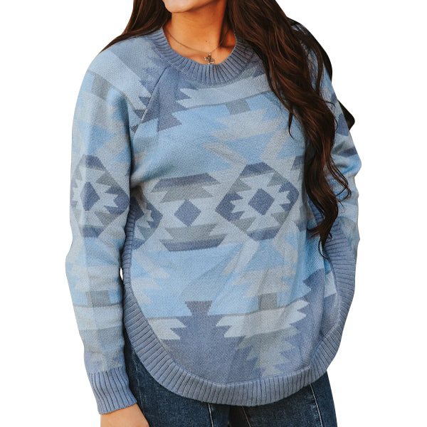 Women's Knitted Round Hem Side-Button Sweater