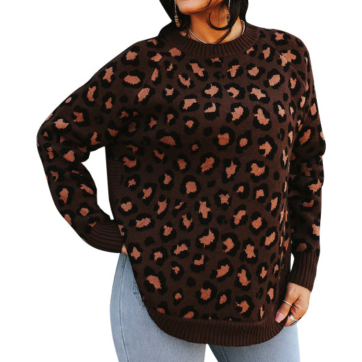 Women's Knitted Round Hem Side-Button Sweater