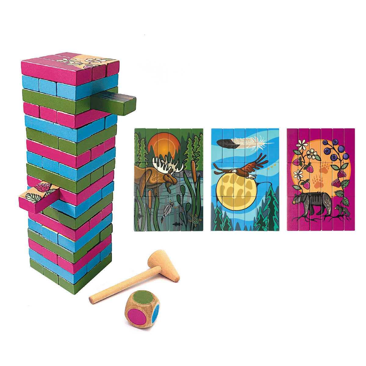 Indigenous Animals Multi-Game Wood Block Set Artist Simone Diamond