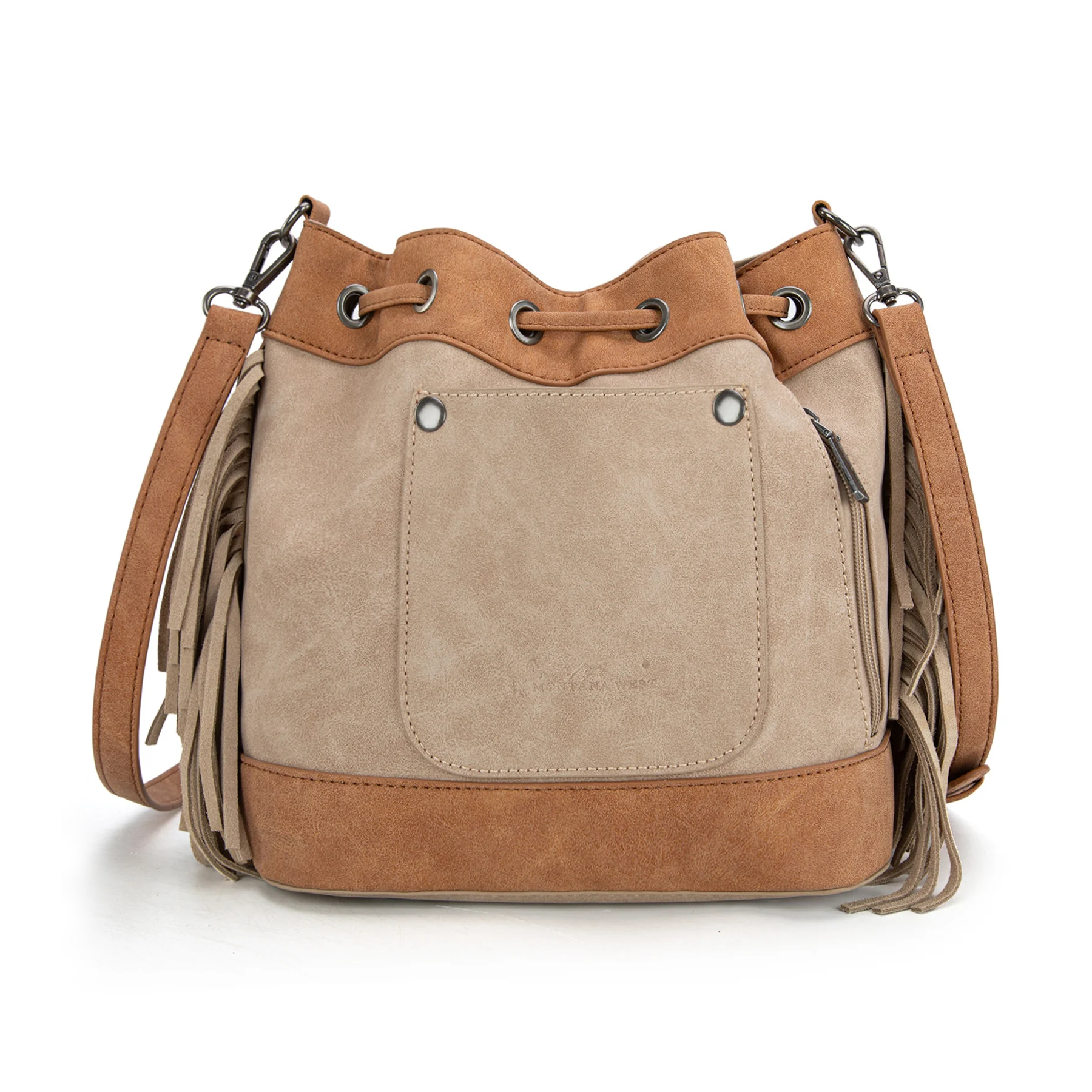 Embroidered Collection Drawstring Shoulder Bag Crossbody Purse