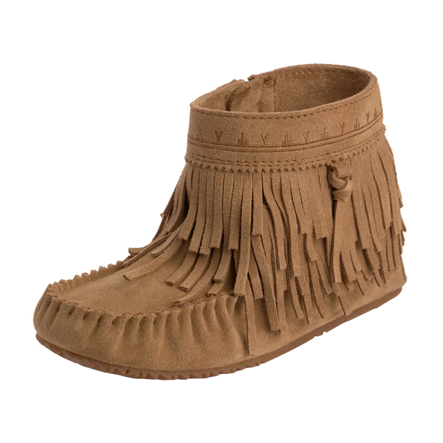 Women's Suede Dancer Ankle Moccasin Boots