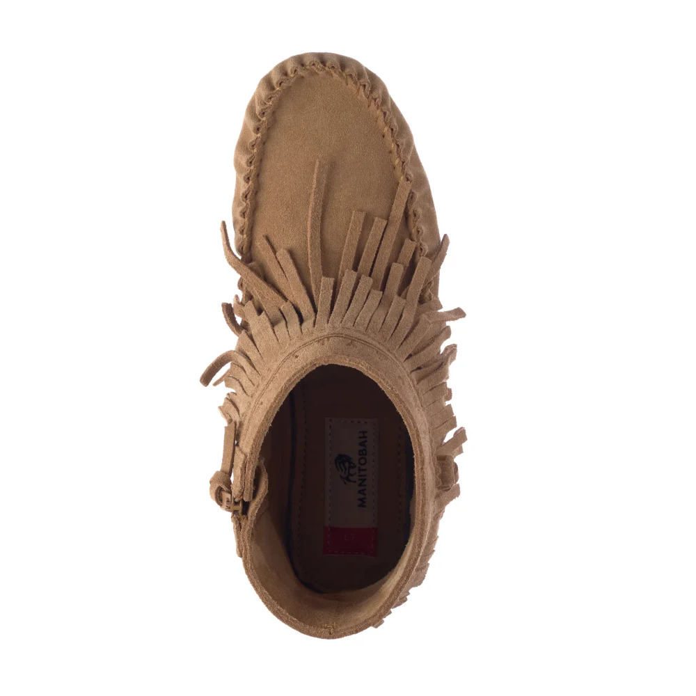 Women's Suede Dancer Ankle Moccasin Boots