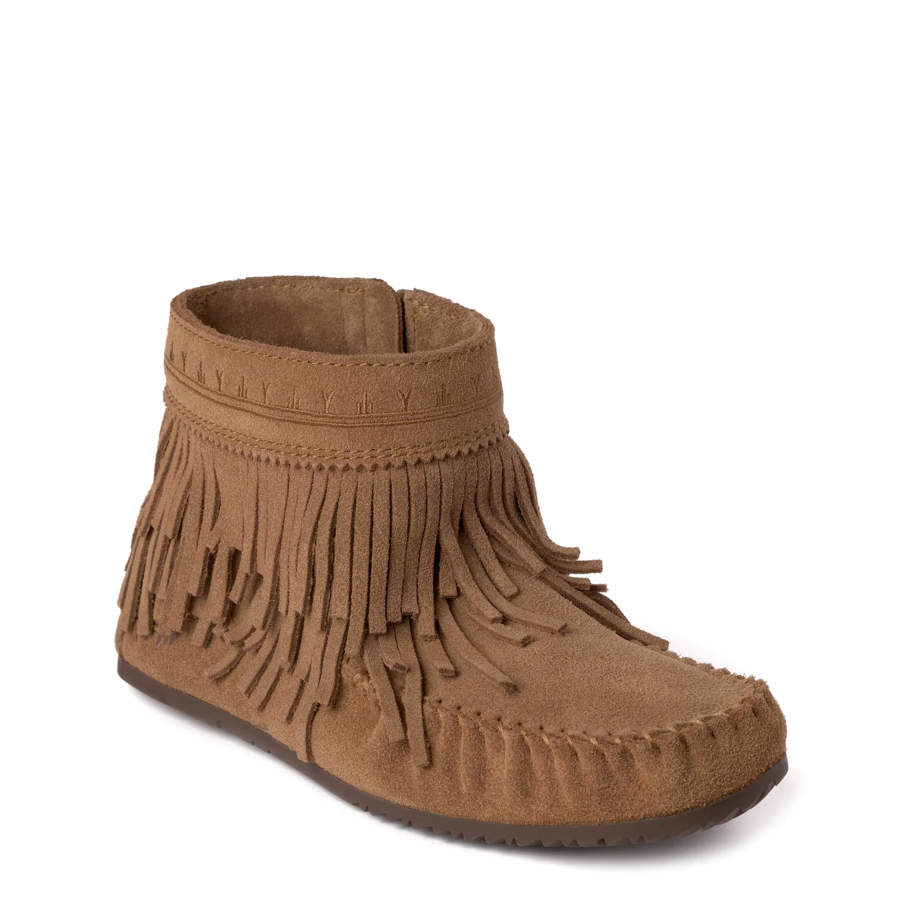 Women's Suede Dancer Ankle Moccasin Boots v2