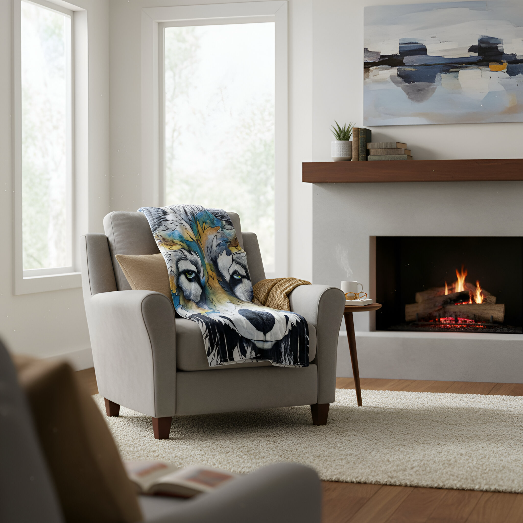 Indigenous Art Throw Blanket