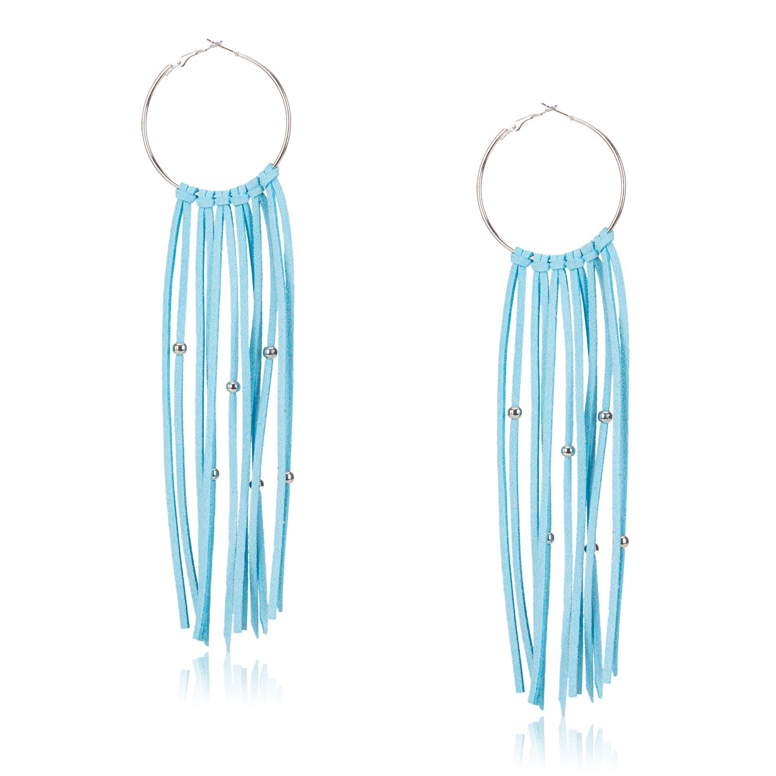 Long Tassels Hoop Dangle Earrings