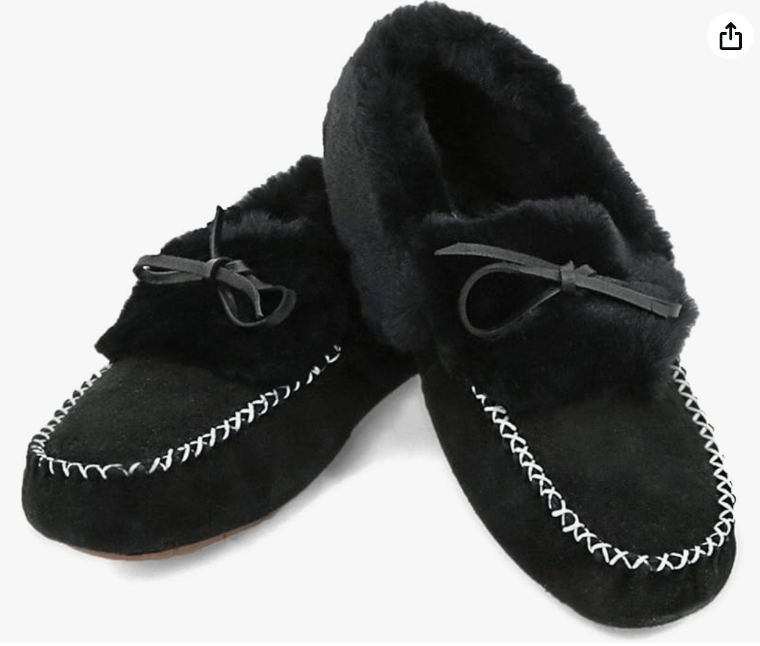 Lynette Women's Lined Suede Slippers, on FINAL CLEARANCE