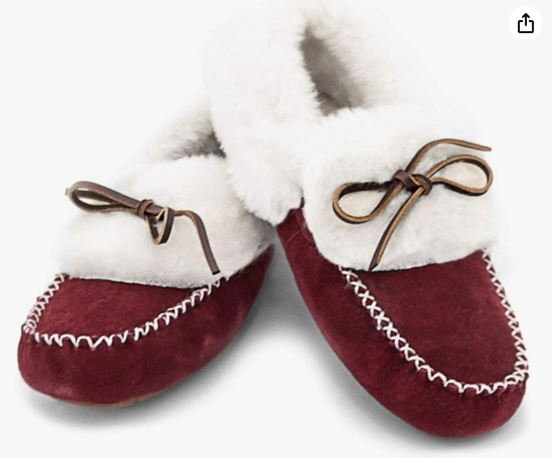 Lynette Women's Lined Suede Slippers, on FINAL CLEARANCE