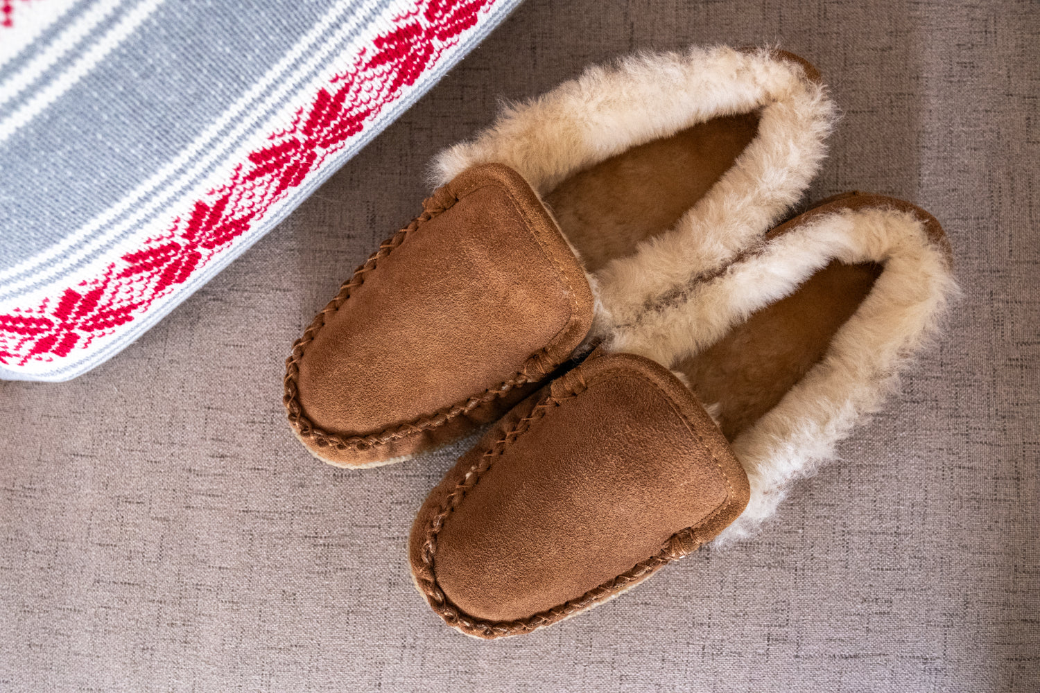 Fleece lined suede slipper soles outlet