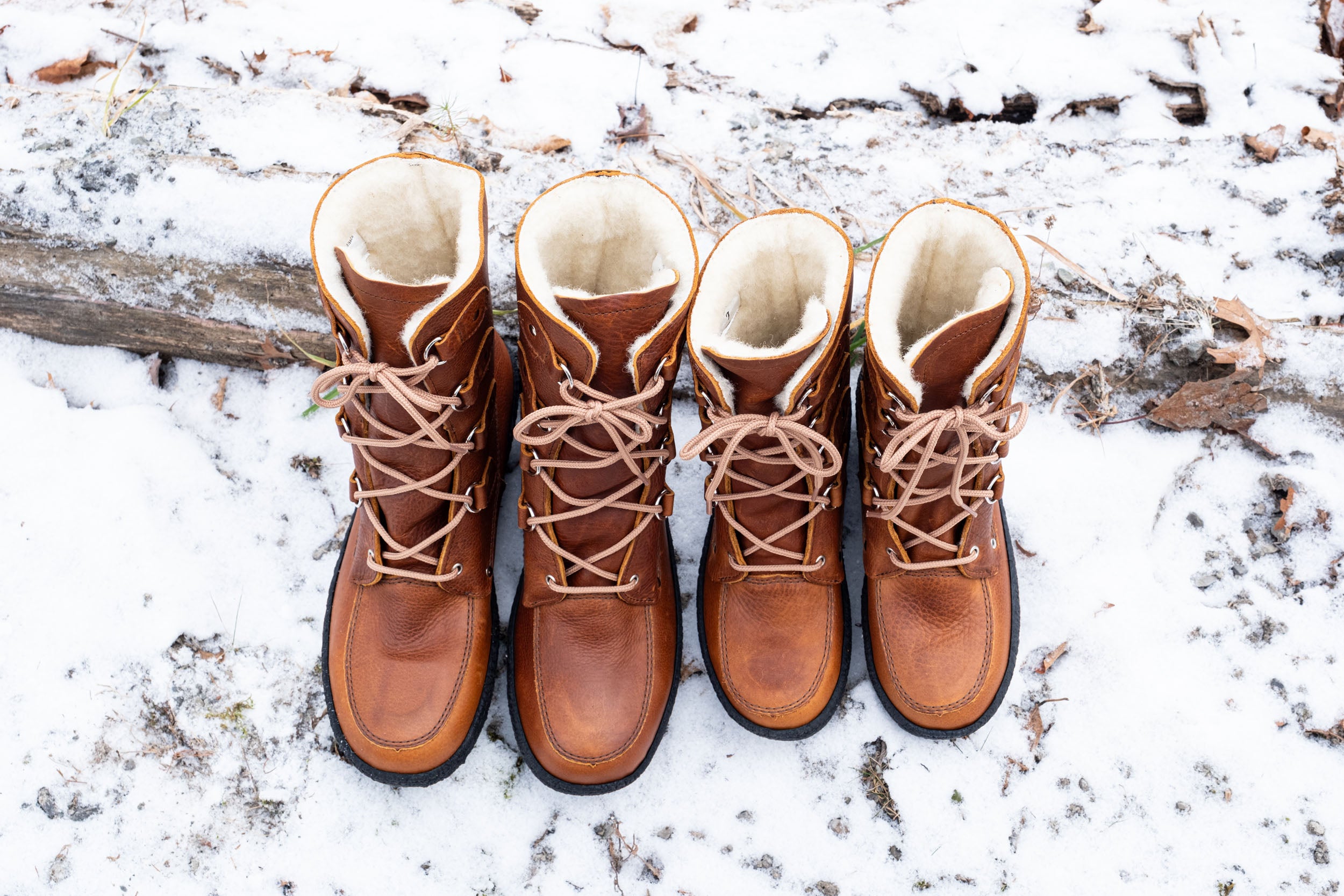100% Canadian Made Women's Lined Anika Winter Mukluks Saute Mouton