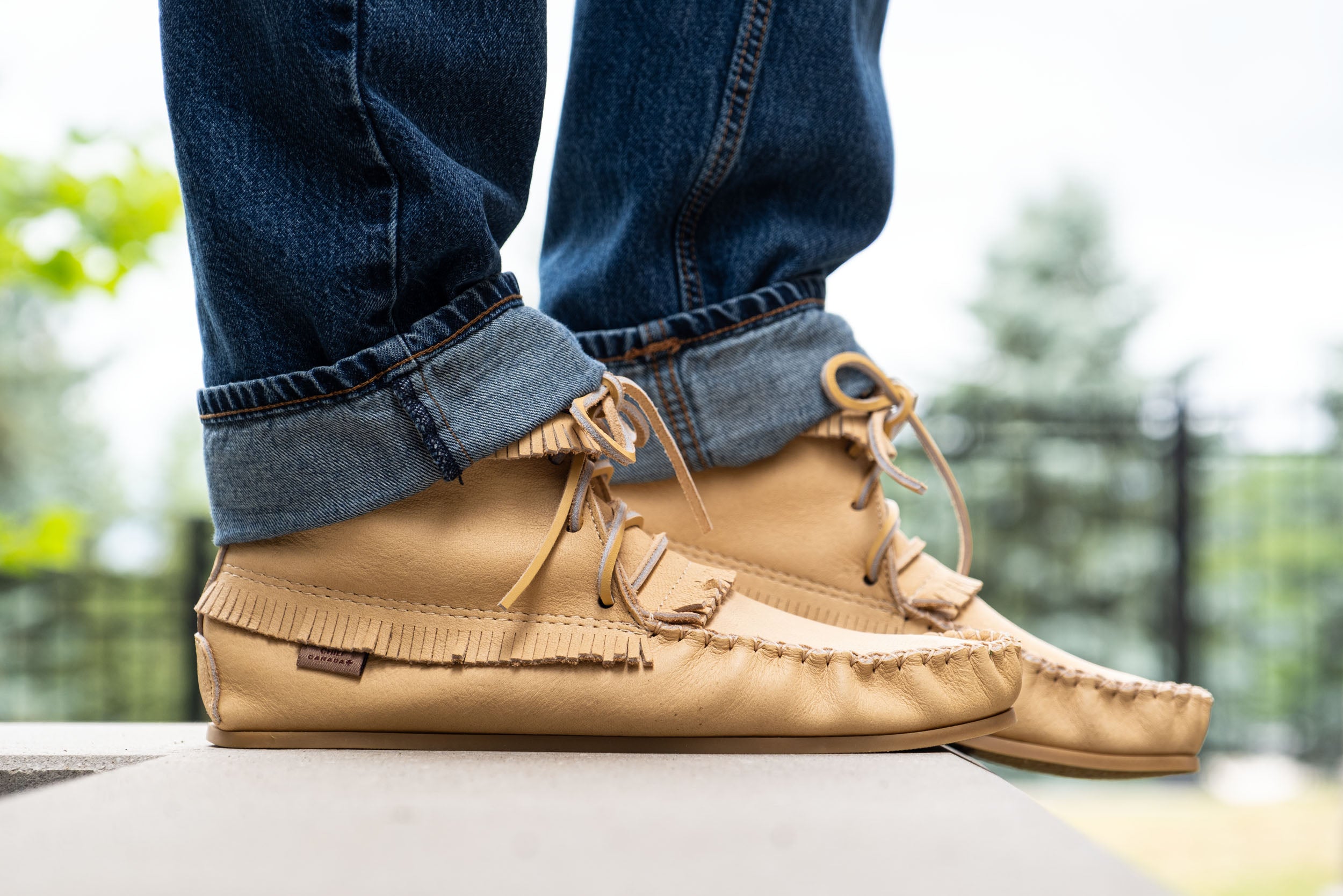 Men's Ivory Moccasin Boots (Limited Edition)