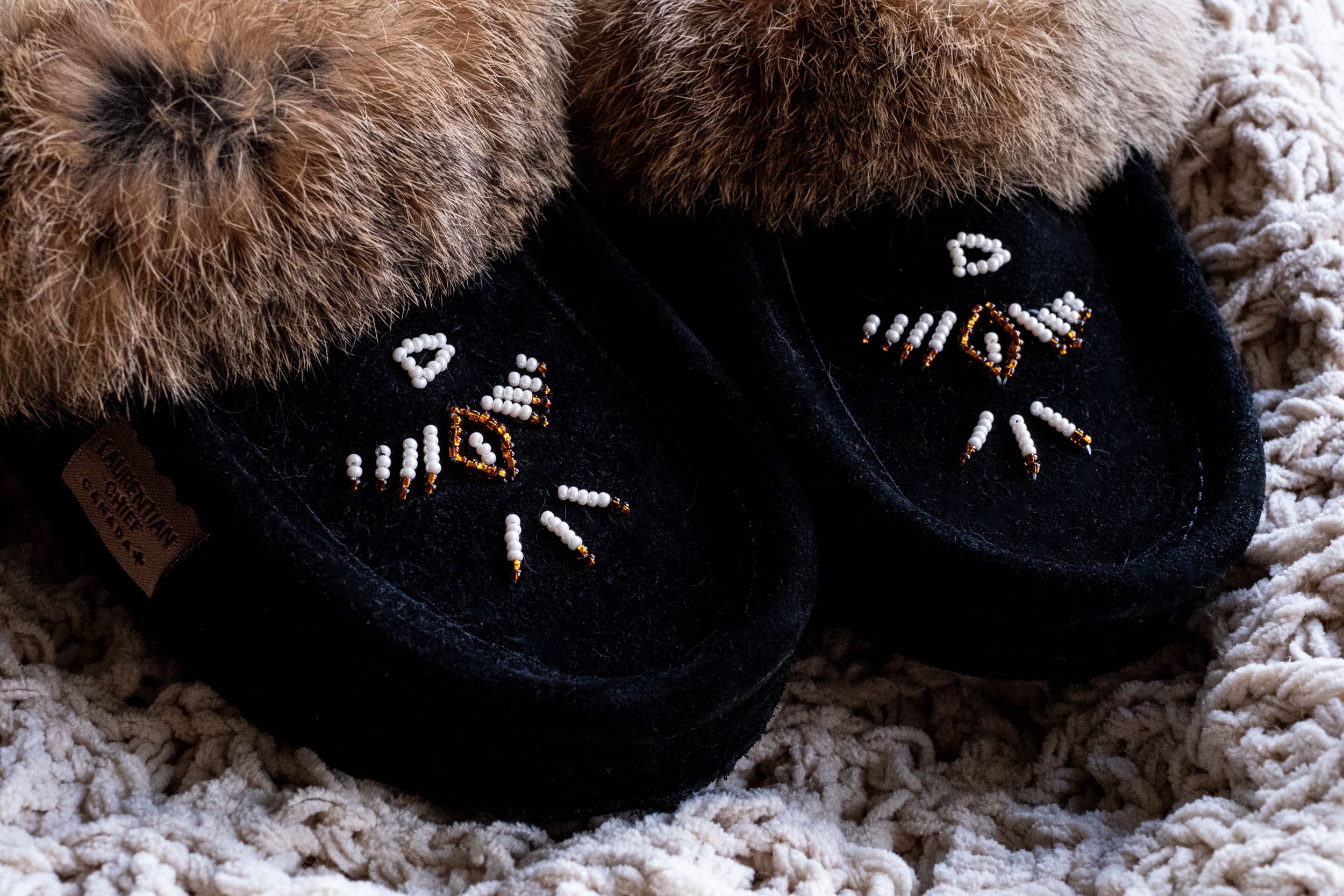 Women's Rabbit Fur Moccasins