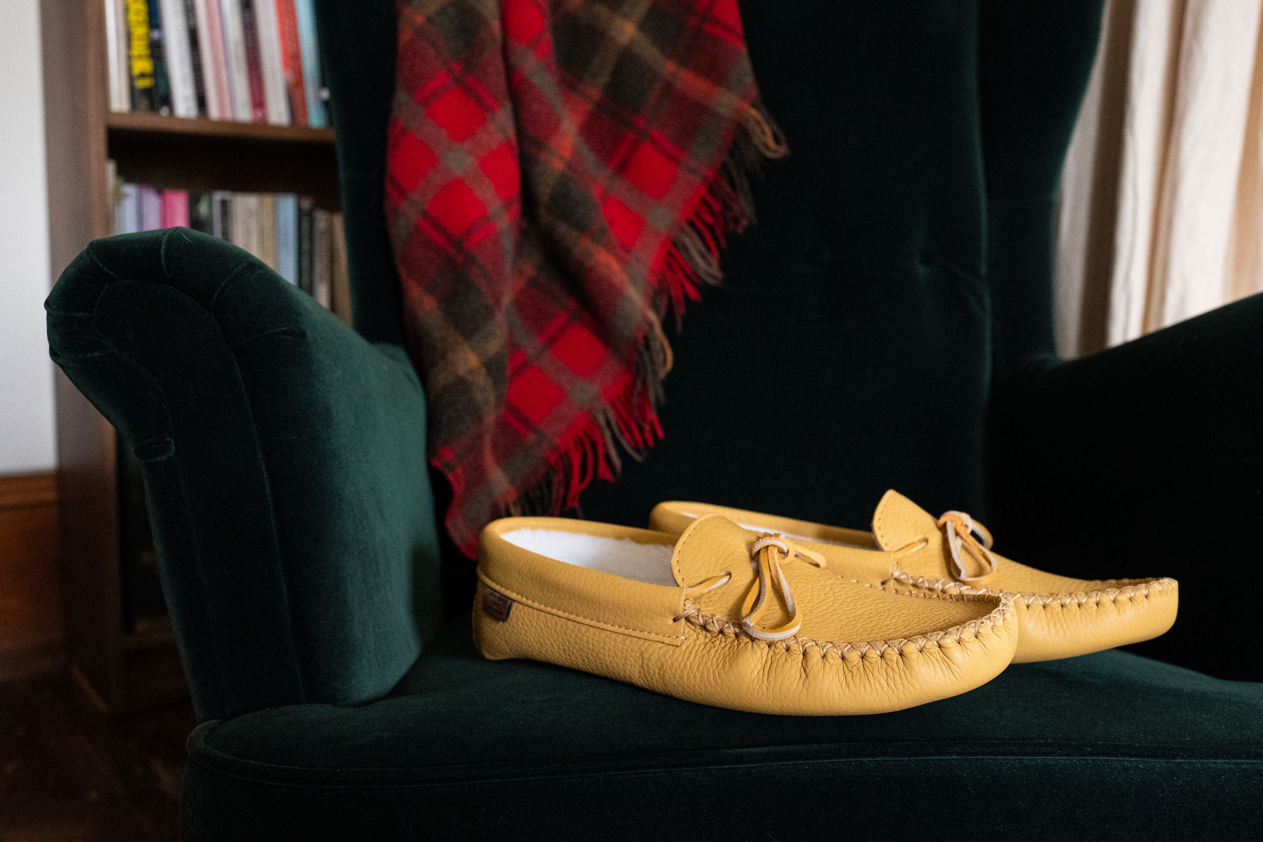 Men's Lined Leather Moccasins