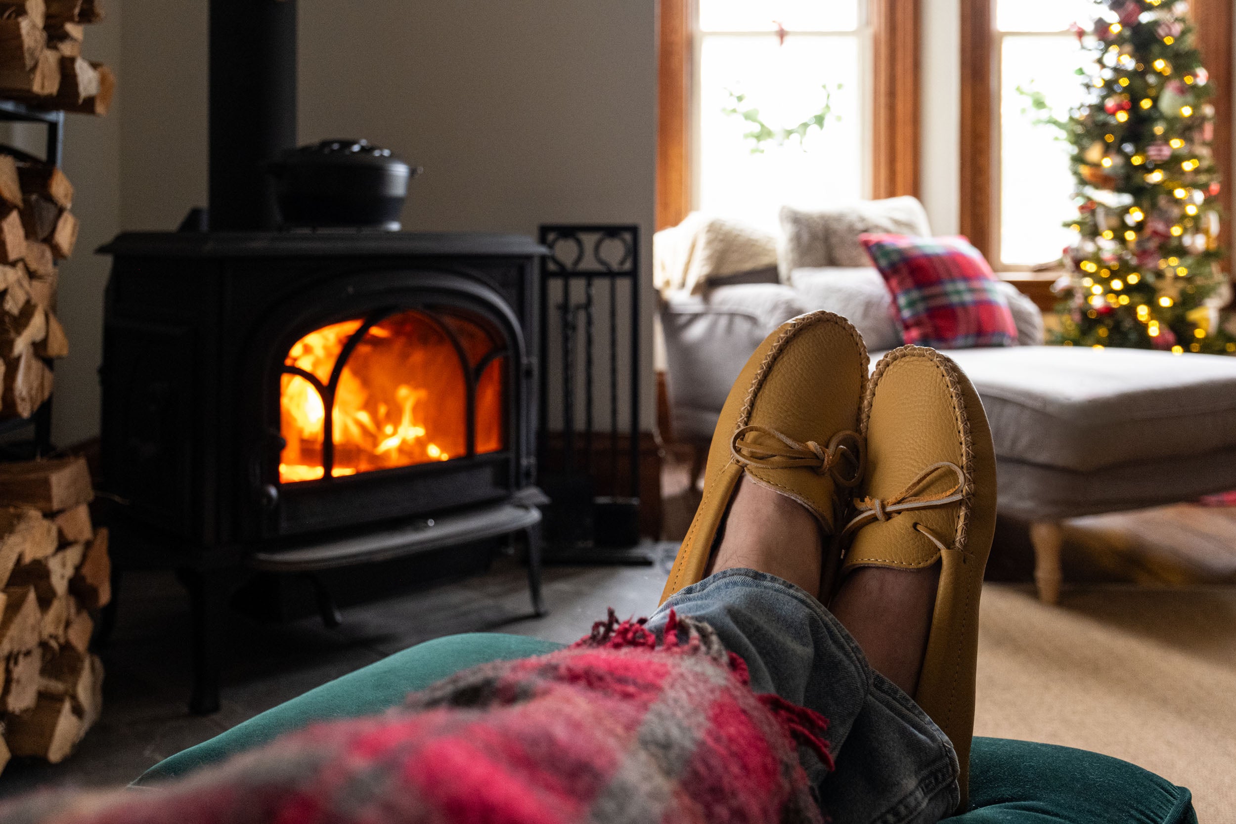 Men's Lined Leather Moccasins
