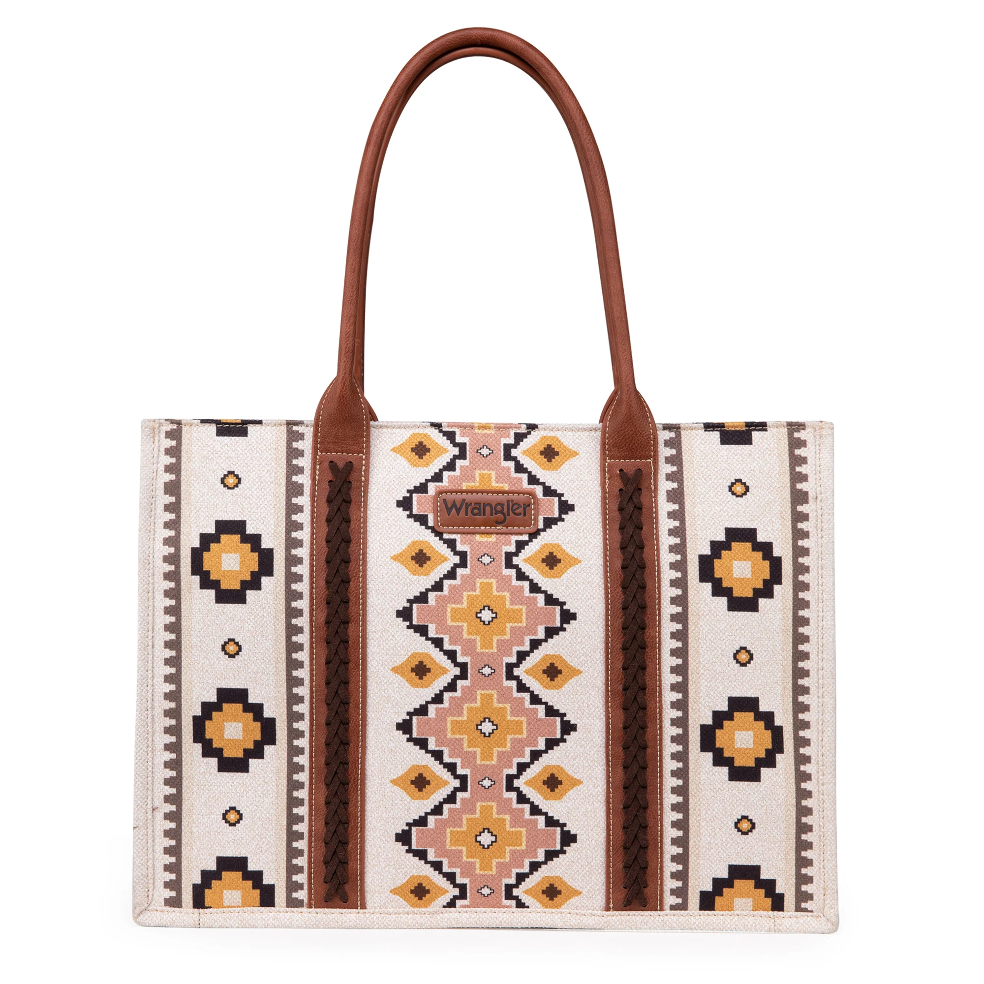Wrangler Southwestern Print Canvas Wide Tote