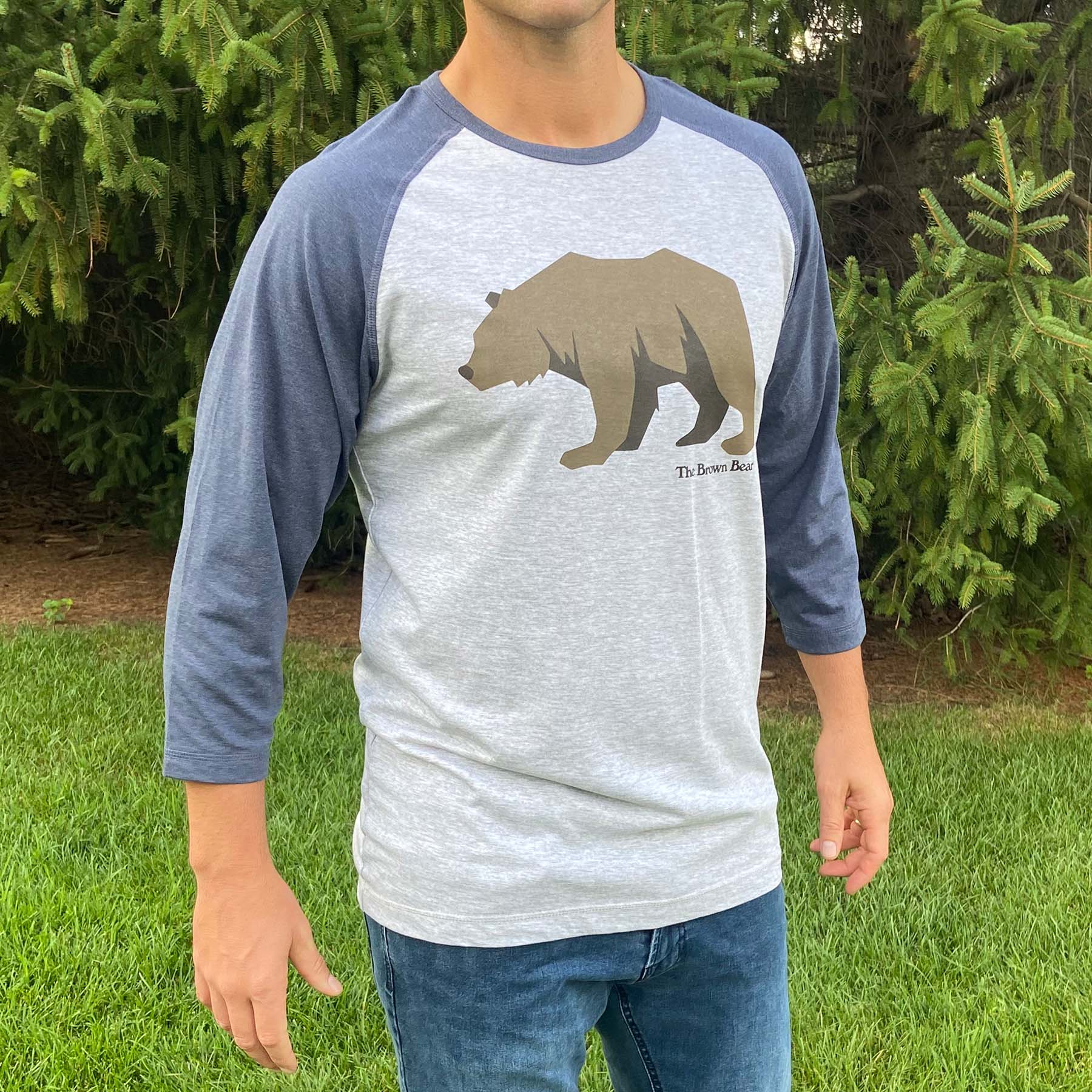 'The Brown Bear' 3/4 Length Raglan T-Shirt