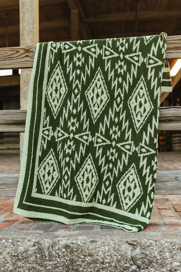 Aztec Sherpa Throw Blanket