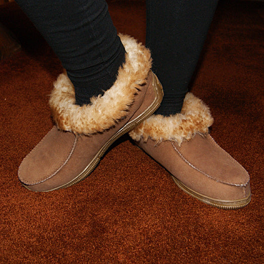 Women's Sheepskin Soft Sole Slippers on Final Clearance