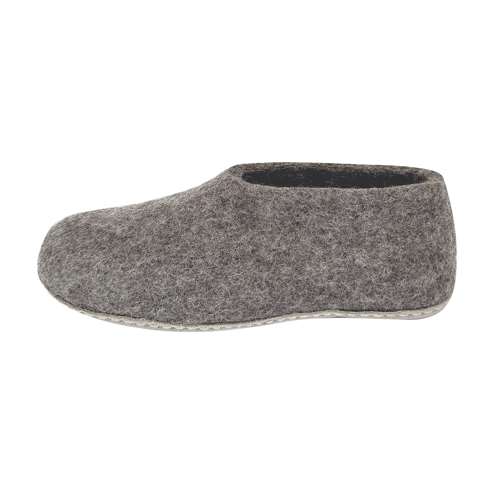 Felted Wool Ankle Slippers with Leather Outsoles for Men Women