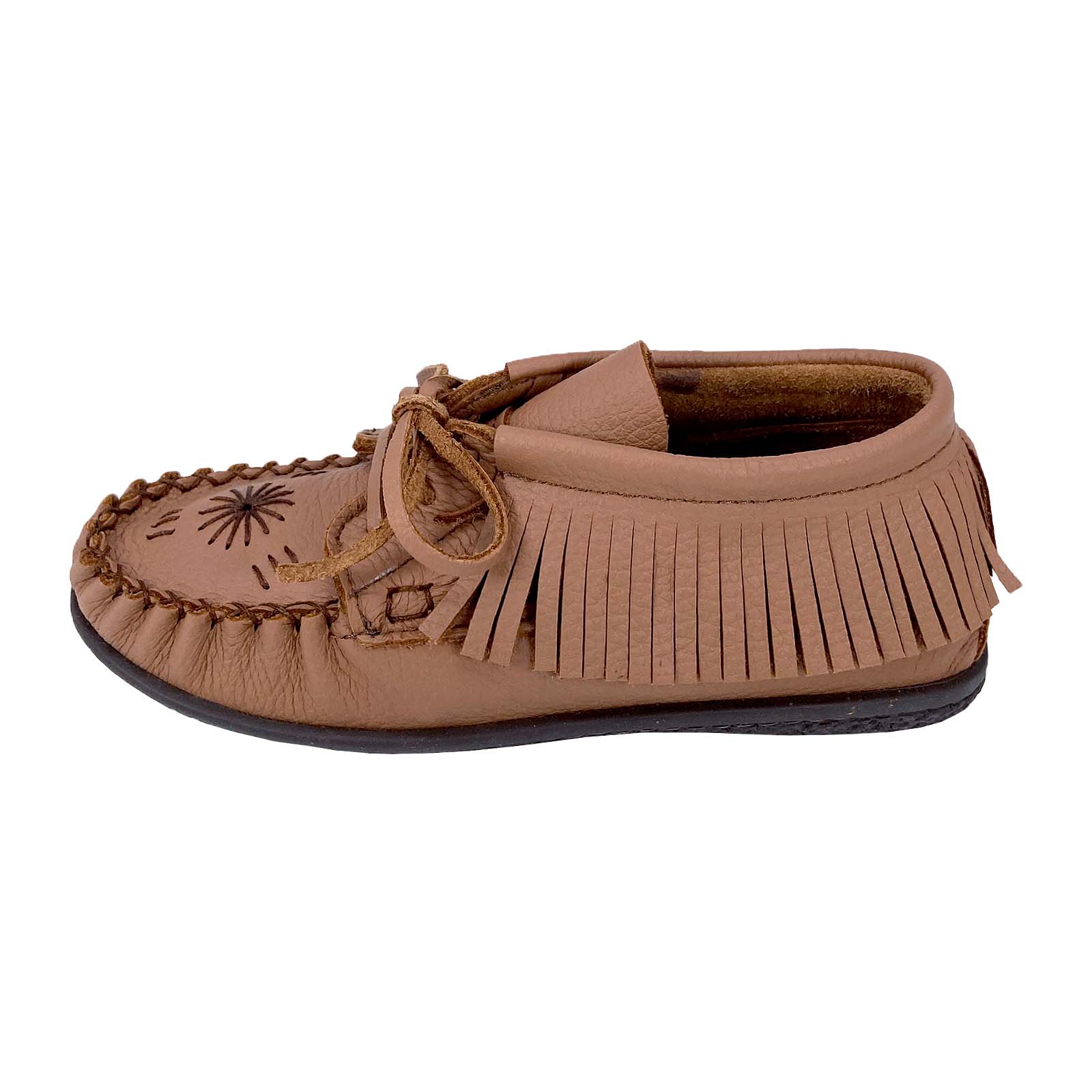 Women's Fringed Embroidered Ankle Moccasins