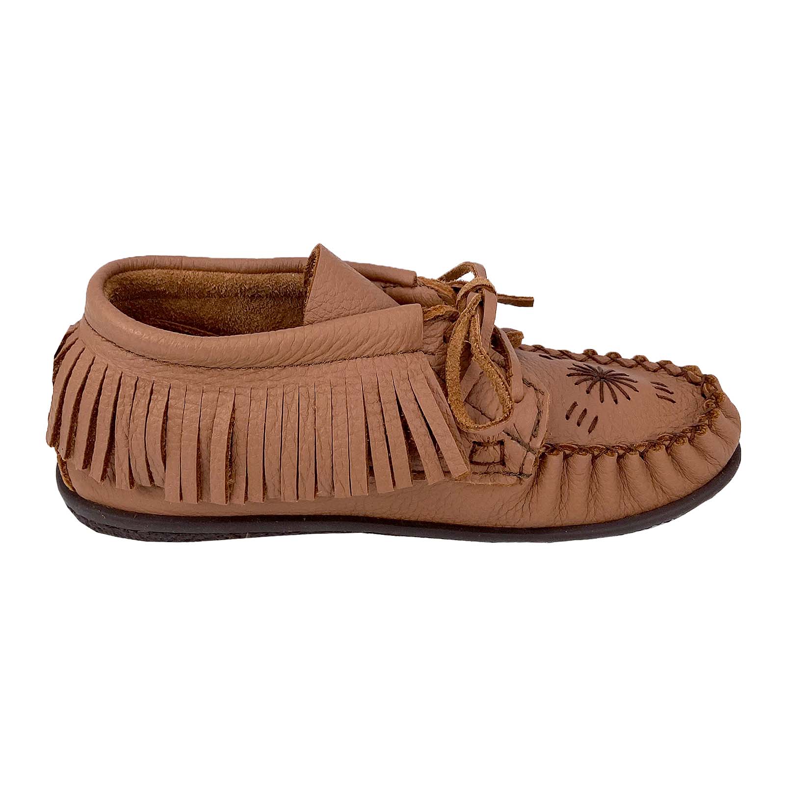 Women's Fringed Embroidered Ankle Moccasins