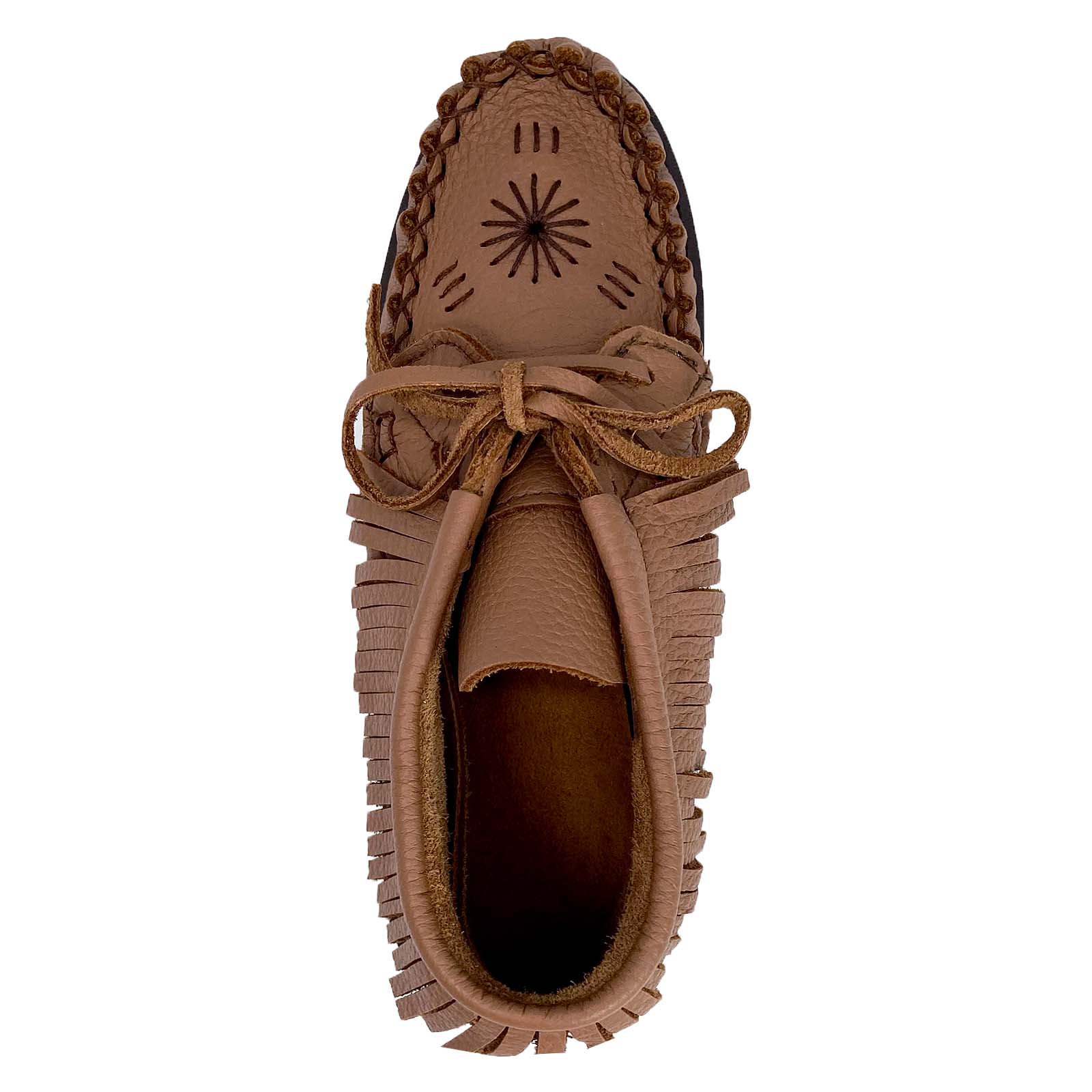 Women's Fringed Embroidered Ankle Moccasins