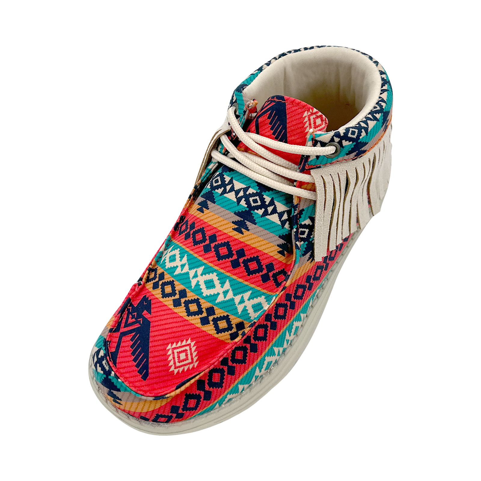 Women's Western Maverick Fringed Ankle Moccasin Shoes