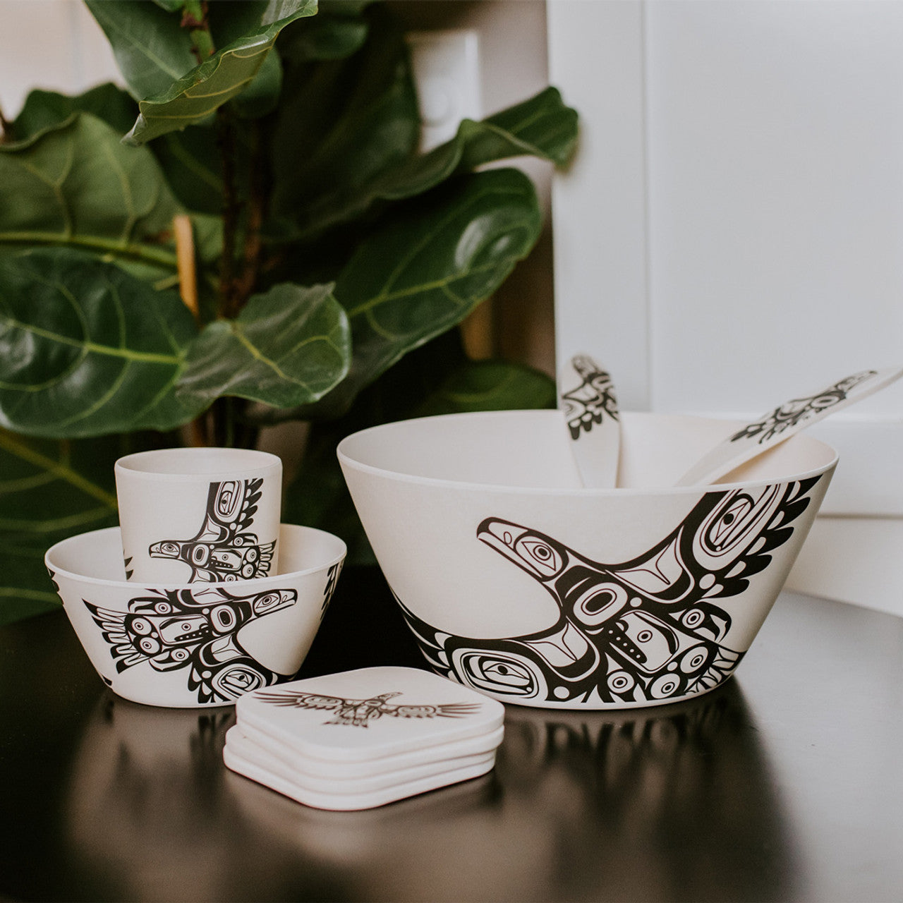 Indigenous Art Design Lightweight Bamboo Bowl by Native Northwest