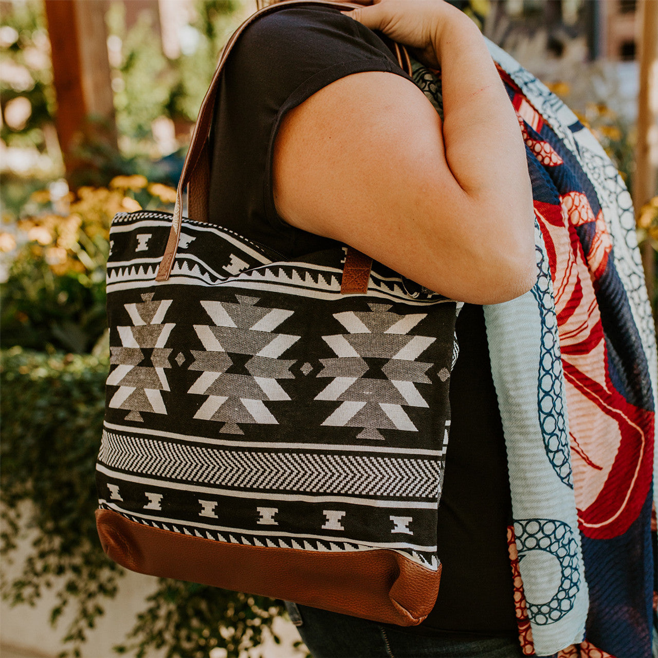 Indigenous Art Woven Tote Bags