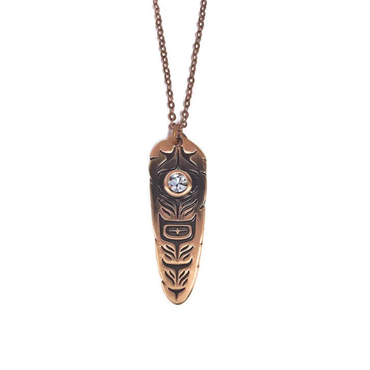 Indigenous Art Sacred Feather Necklace