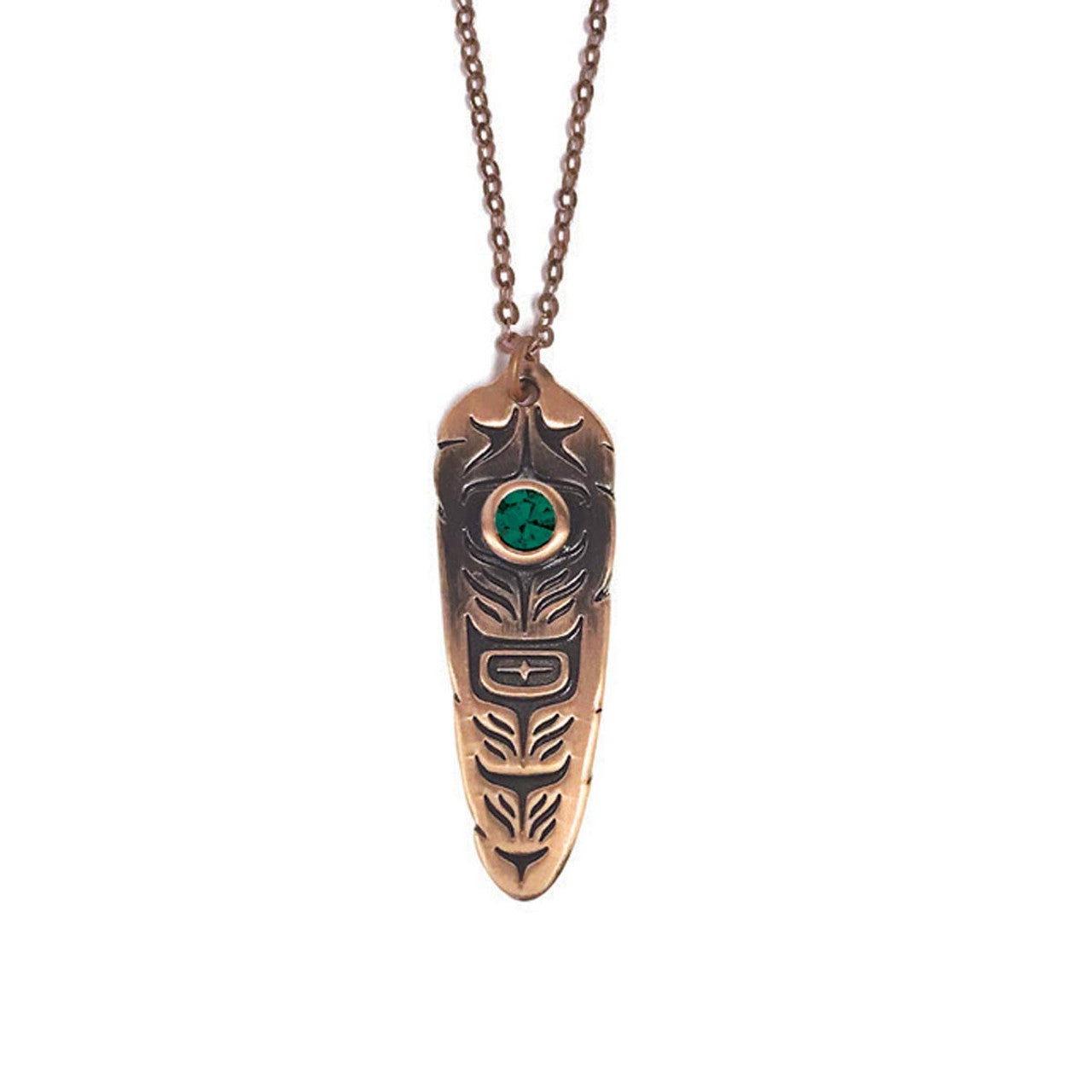 Indigenous Aboriginal Sacred Feather Necklace by Native Northwest