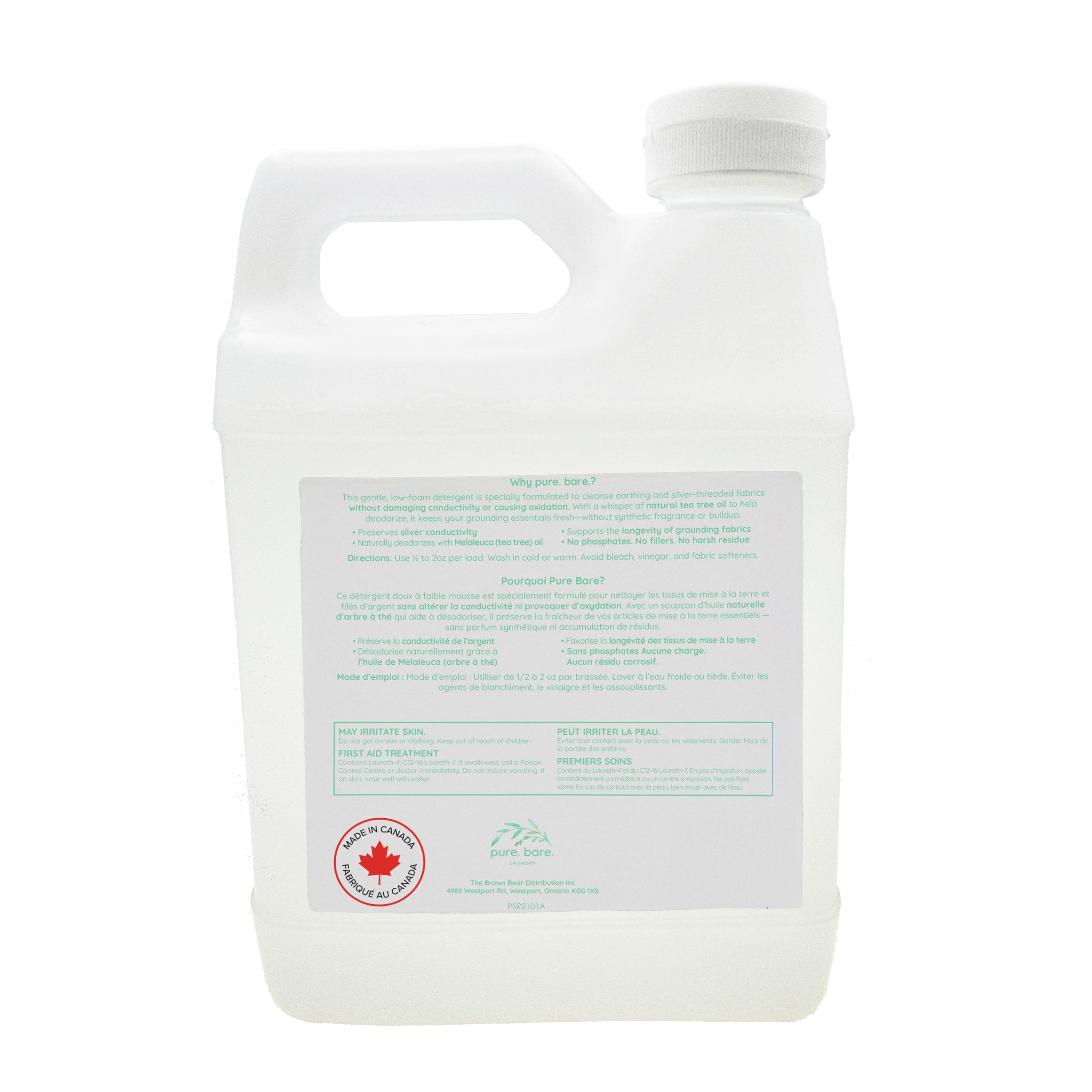 pure. bare. Silver-Safe Earthing Laundry Detergent