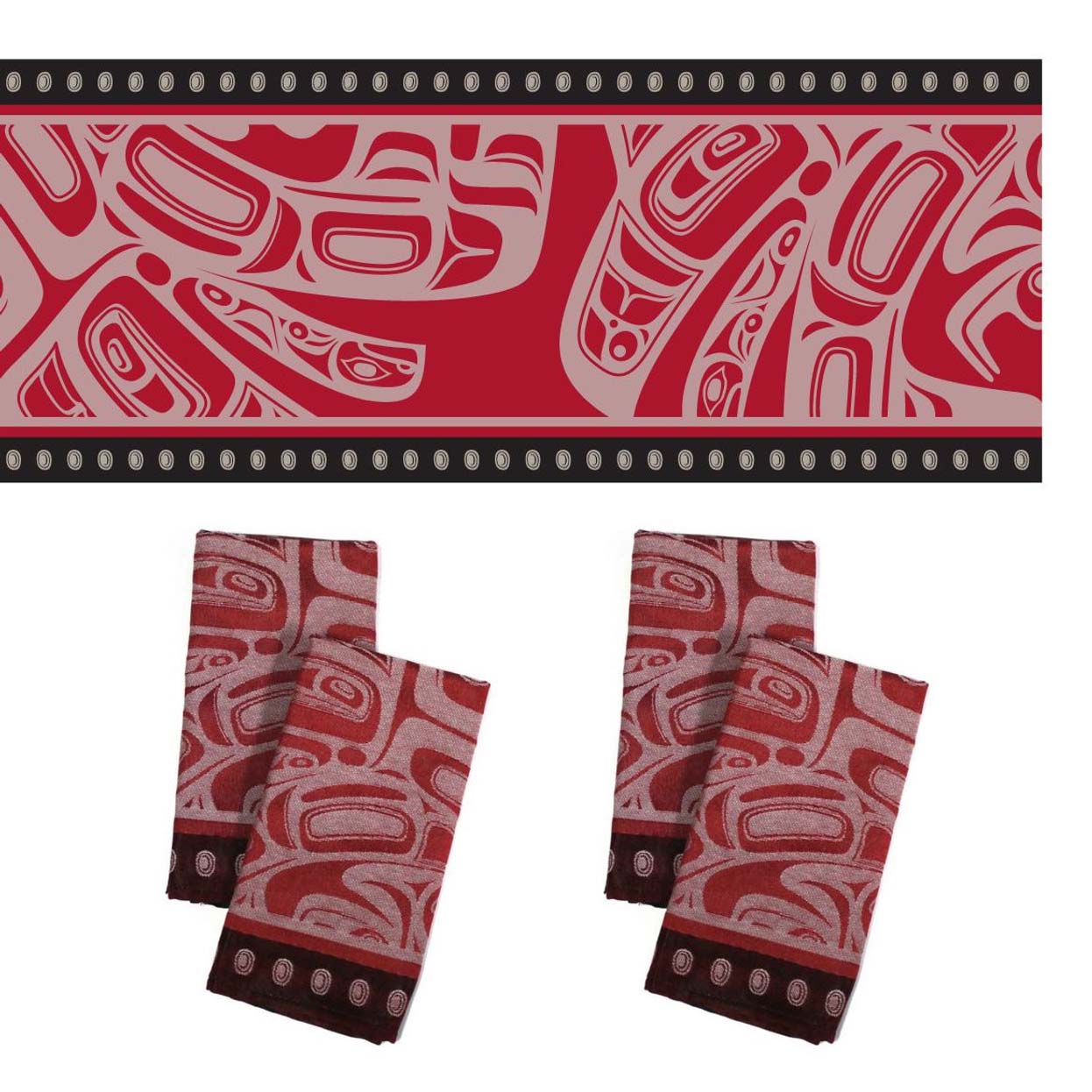 Indigenous Art Table Runner & Napkins Sets