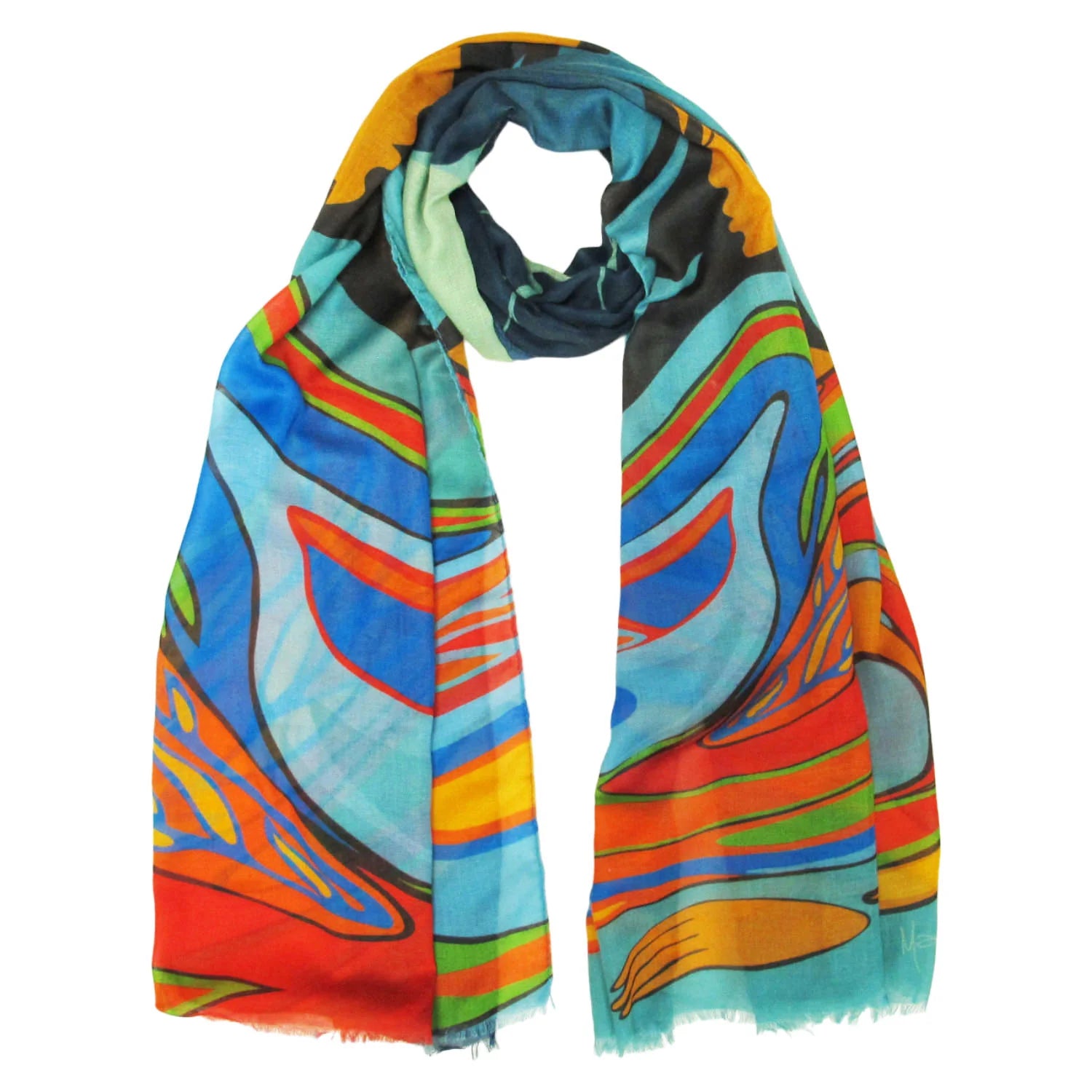 Native American Art Eco-Scarves by Maxine Noel