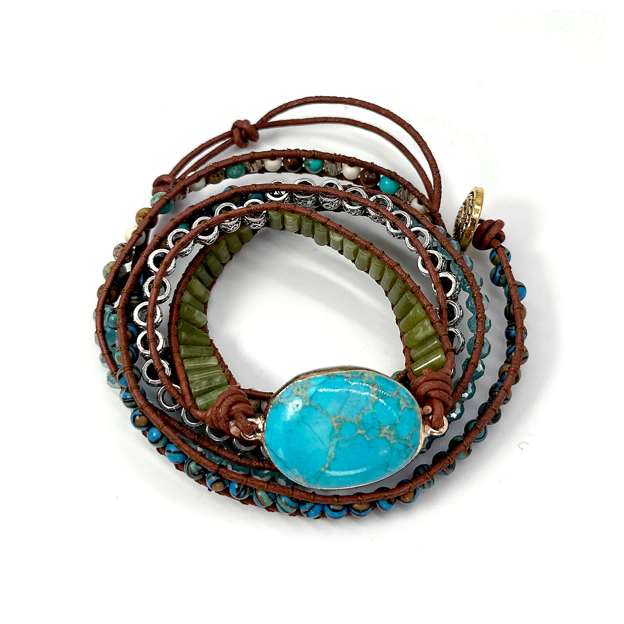Semi-Precious Stones Wrap Bracelets